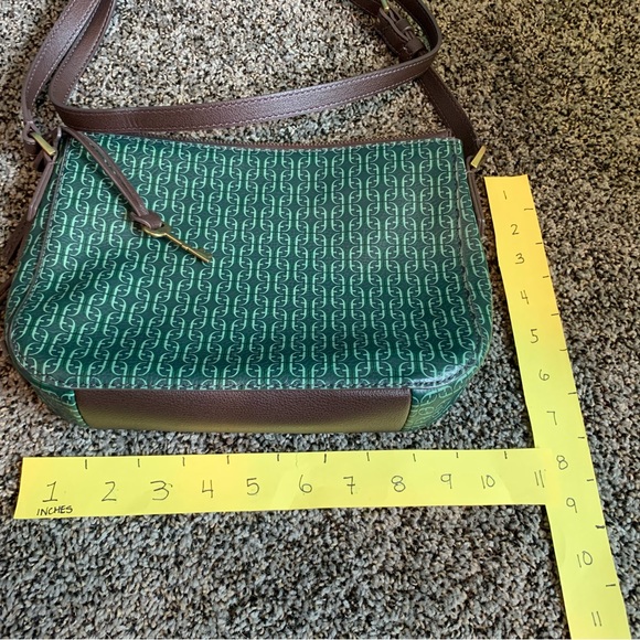 Green and brown Fossil shoulder/cross body bag, brand new w/o tag - Picture 2 of 7